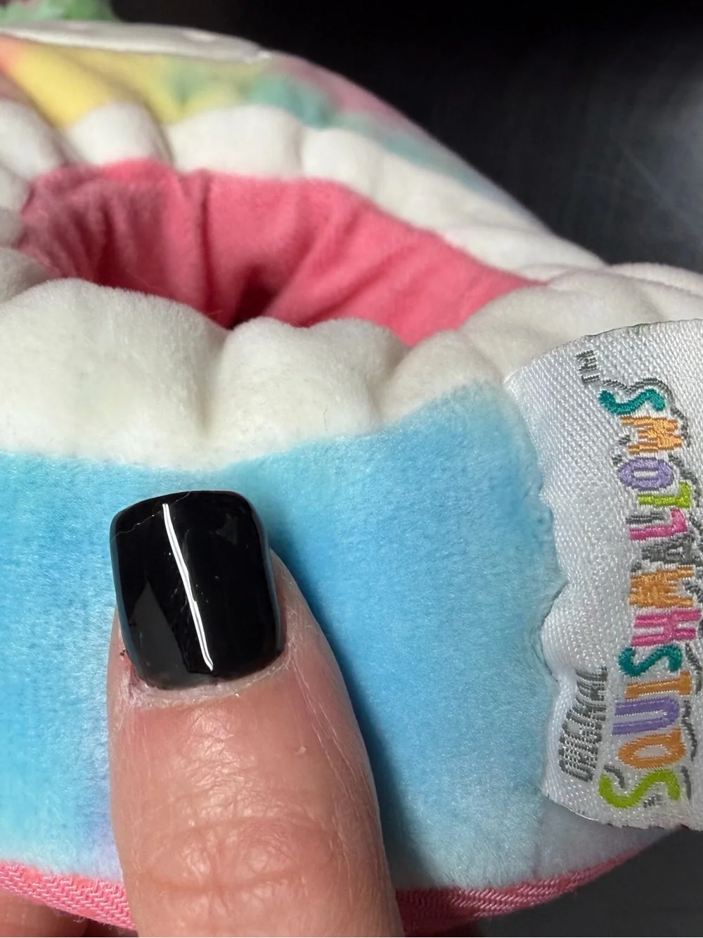 Squishmallow Slippers Girls Size 13-1 Rainbow Tie Dye Unicorn Slip On Plush